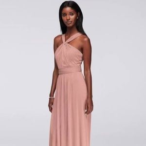 David’s Bridal Bridesmaid Dress w11173 In Ballet